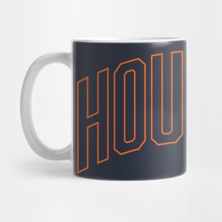 Houston Orange Outline Mug